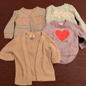 Toddler Girl Sweater, Sweatshirt, Cardigan Set